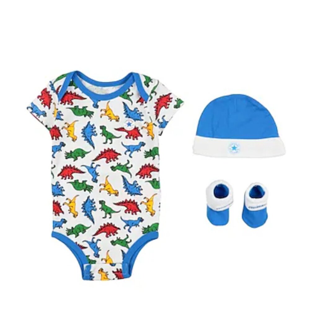 0-6 MONTHS CONVERSE  BODYSUIT, BIB, BOOTIES